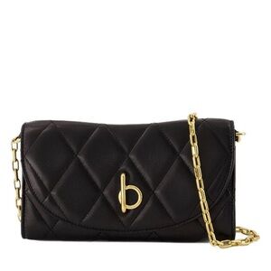 Burberry Black Rocking Horse Wallet on a Chain